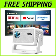 Portable 4K Projector with Auto Focus & Keystone