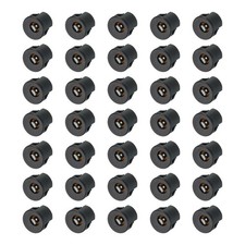 40pcs DC5521 Power Jack, 30V 0.5A 14x14x18mm 3 Pin, Black