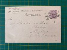 Ganzsache B&uuml;nde 12.11.1882 nach Piesberg Osnabr&uuml;ck -7073