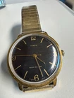Timex Vintage 1979 Marlin 35MM Purple/Black Wind Up Runs Good