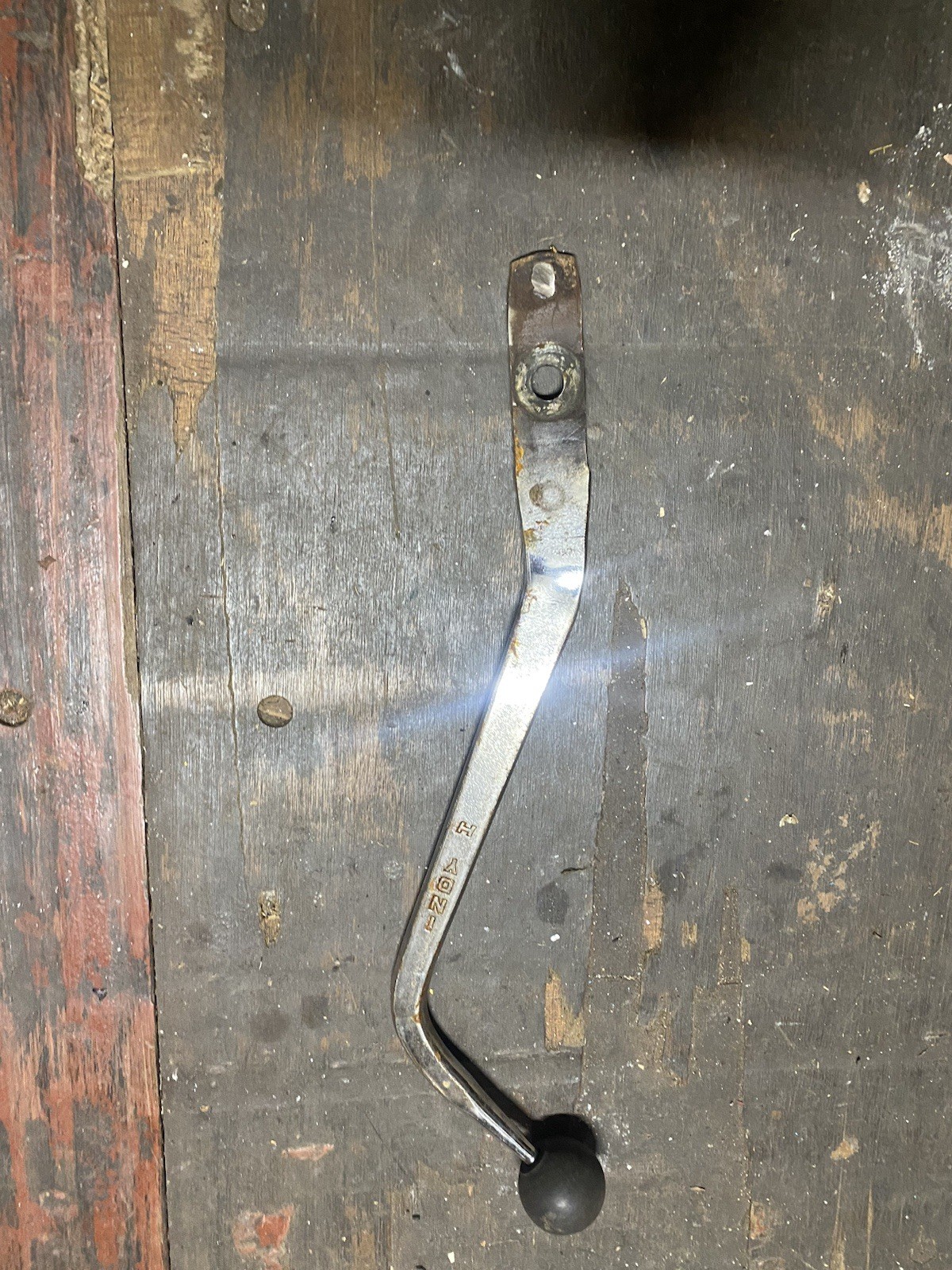 VINTAGE ORIGINAL HURST INDY 3 - SPEED SHIFTER STICK HANDLE CHROME  & KNOB