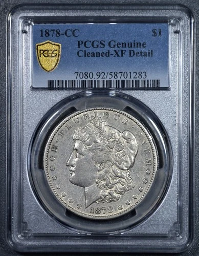 1878-CC $1 MORGAN SILVER DOLLAR KM# 110 PCGS XF Detail Gen Cln A5934