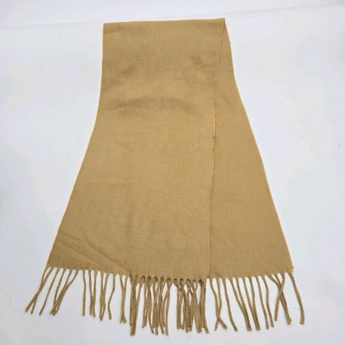 Foulard vintage Christian Dior cashmaire made in Japan acrylique neutre chameau 11x49