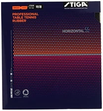 STIGA Table Tennis Rubber High-Grain Rubber Horizontal 55 Black Extra Thin