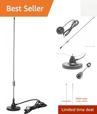 High-Performance Dual-Band VHF/UHF Antenna with Magnetic Mount - 10 Ft Cable