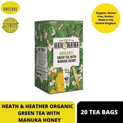 HEATH & HEATHER BIO GRÜNTEE MIT MANUKA HONIG (20 TEEBEUTEL).