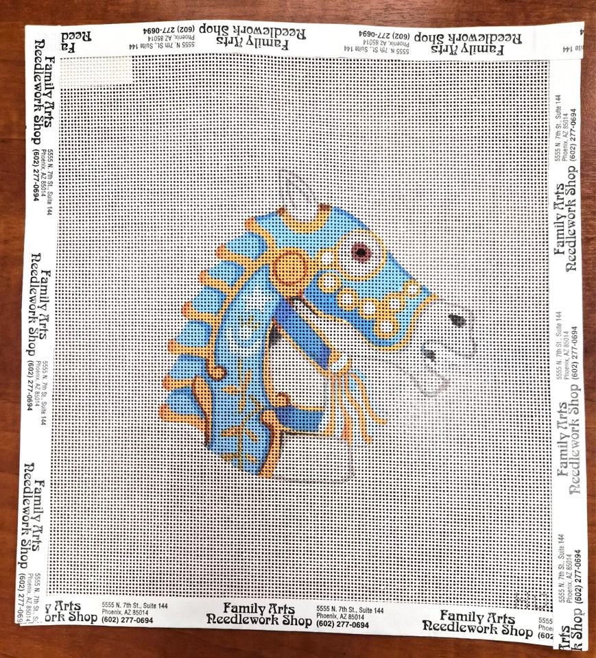 Raymond Crawford 911 Hand Painted Needlepoint Carousel Horse Canvas & Kit 18Ct - Image 2 of 4