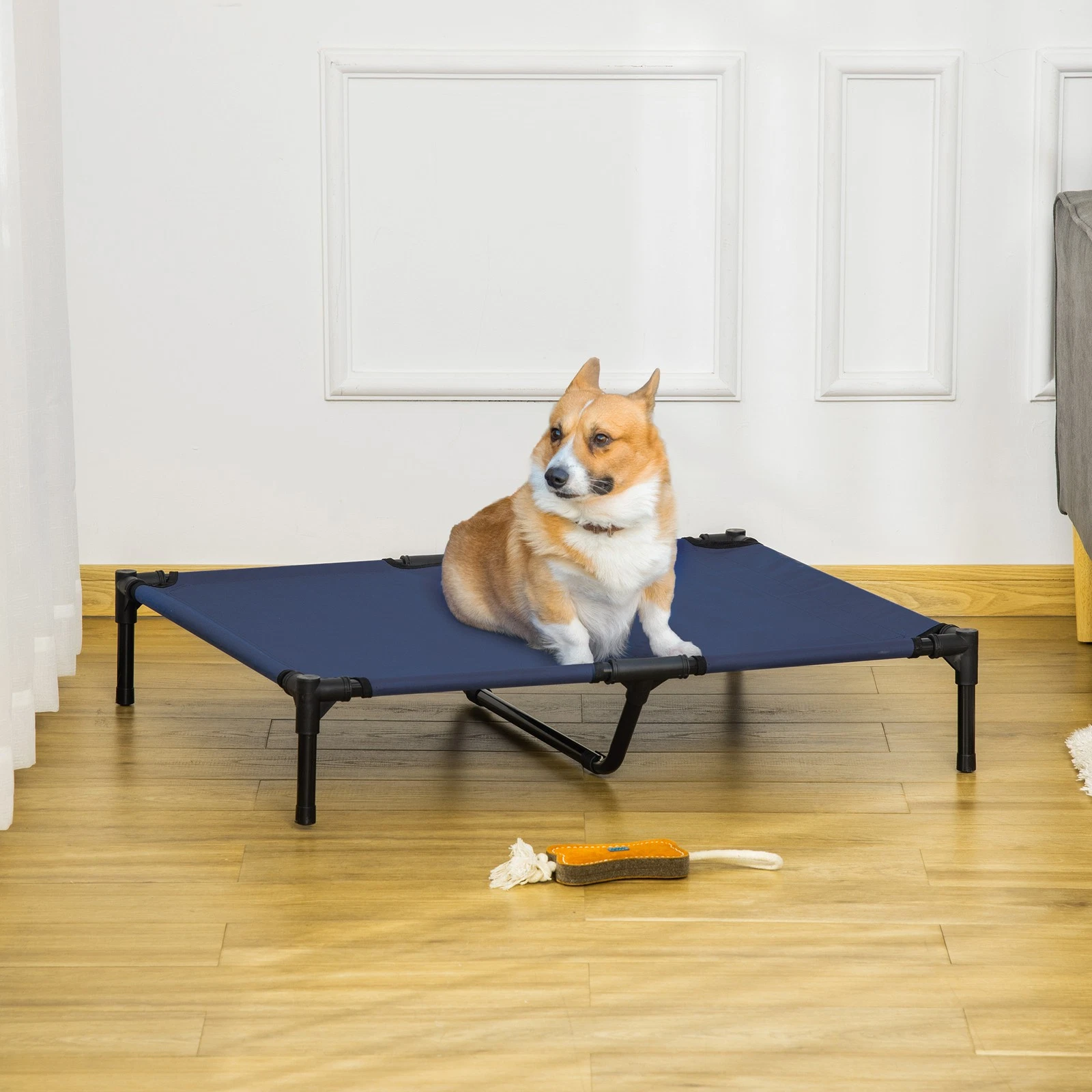 PawHut Elevated Pet Bed with Metal Frame and Oxford Fabric with Dogs and Cats L