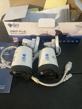 GW POE IP Security camera GW-7050MIC Camera Model #GW8237MIC Lot Of 2