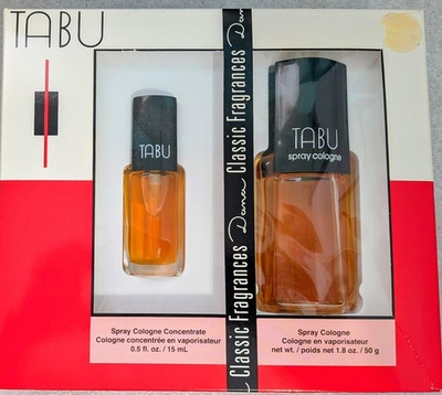 #ad NEW NIB GIFT SET OF 2 TABU .5 oz CONCENTRATED SPRAY COLOGNE amp; 1.8 SPRAY COLOGNE $19.99