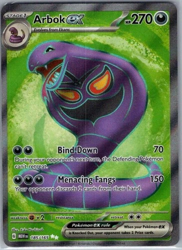 Arbok ex - 185/165 SV: Scarlet & Violet 151 - Pokemon Card - NM