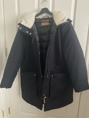 Bearpaw Black Parka Jacket Men's XXL Heavyweight Winter Zipper Button