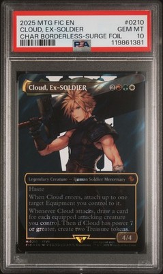2025 MTG ティファ　サージfoil PSA10 Tifa Lockhart (Borderless) (Surge Foil) Final Fantasy Foil