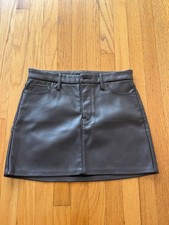 Good American Faux Leather Mini Skirt Brown Size 2 / 26