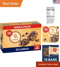 Satisfy Your Cravings with 15 Chewy Oats & Chocolate Fiber Bars - 21.2 oz
