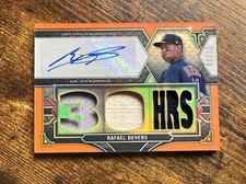 2022 Topps Triple Threads Auto Relics Amber #TTARRD5 Rafael Devers /18 #X8938