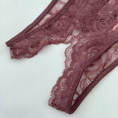 2 x Victoria's Secret Black Dusky Rose Shine Strap Brazilian Panties Size M BNWT - Picture 4 of 8