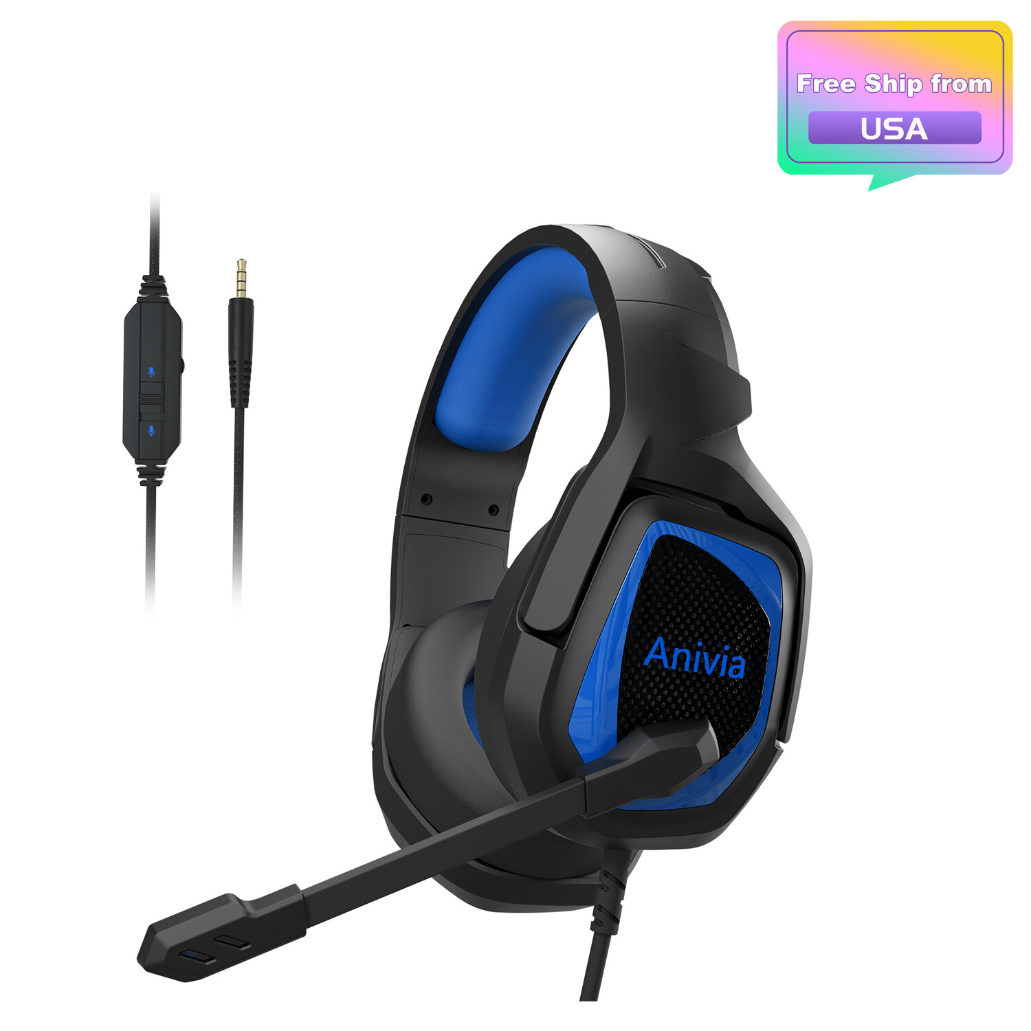 Gaming Headset with microphone and Mute function computer headphone-image