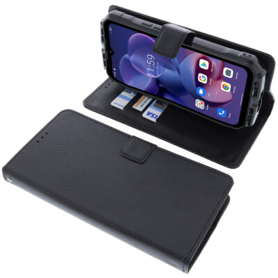 Tasche für Doogee V30 Book-Style Schutz Hülle Handytasche Buch Schwarz
