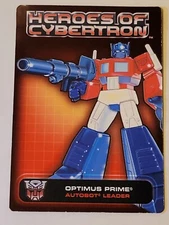 Optimus Prime Transformers Heroes Of Cybertron Bio Spec Card LOOSE From PVC Pack