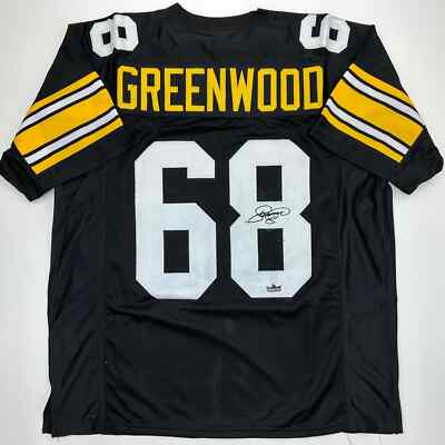 #ad Facsimile Autographed L.C. LC Greenwood Pittsburgh Black Reprint Jersey Men#x27;s XL $74.99