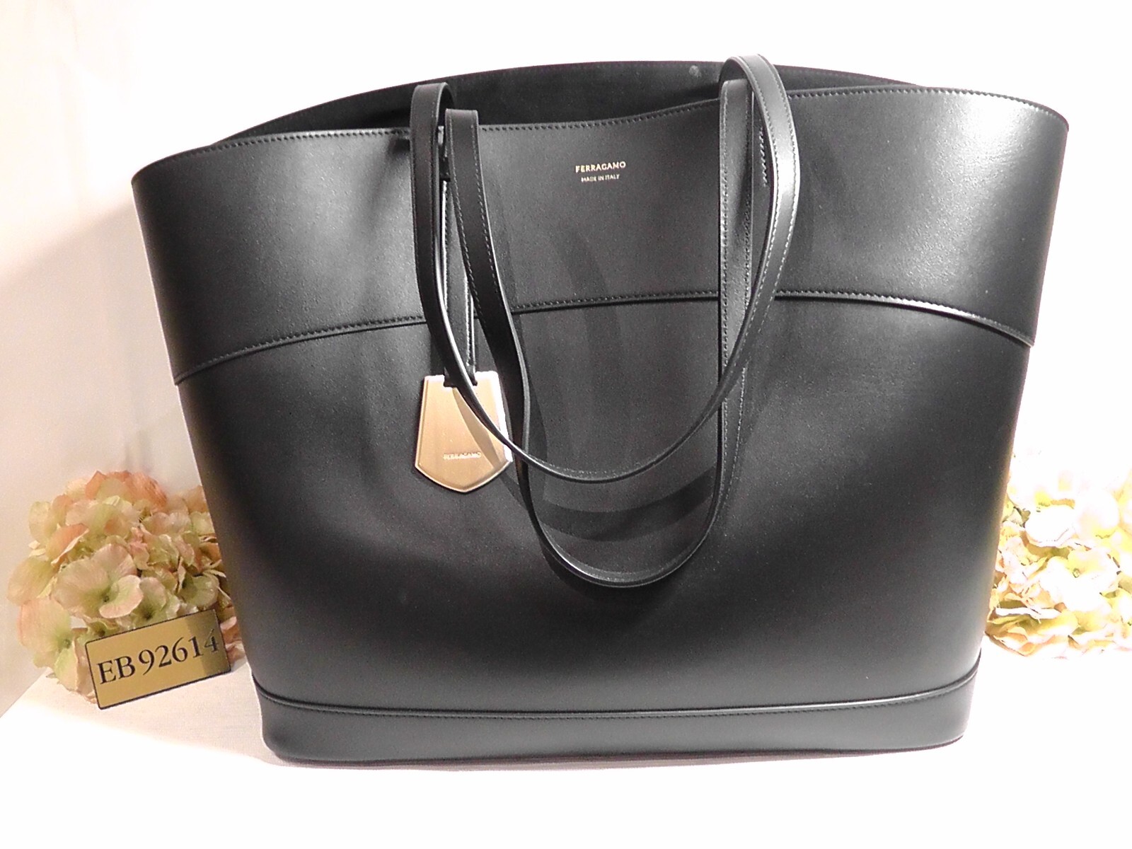 Salvatore Ferragamo Medium BLACK Leather Charming Tote Bag***$1750****NWT*** image 4