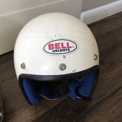 Vintage Bell Professional Motorcycle Helmet Blue Liner & Buco