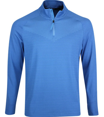 Nike Golf Mens Dri-Fit ADV 1/4 Zip Pullover Long Sleeve Shirt Blue Size XL $110