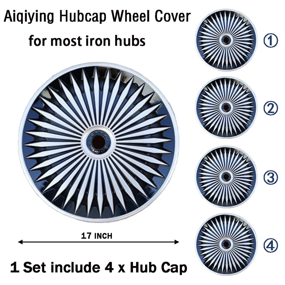 4 шт. 17-дюймовых колпаков колес полные колпаки ступицы шины R17 подходят для Honda Odyssey 2009-2024 - Изображение 3 из 4