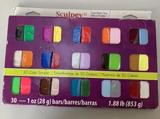 Sculpey III - Oven Bake Polymer Clay - 30 Colour Sampler Pack - 30 x 1oz Blocks
