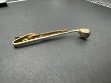 Vintage Hickok Golf Club Gold Tone Tie Clip Bar Clasp-Made in USA