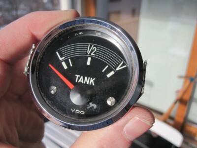 6V FUEL VDO GAUGE DENZEL SPLIT BUG BEETLE PORSCHE 356 550 TUNING OVAL KÄFER GHIA