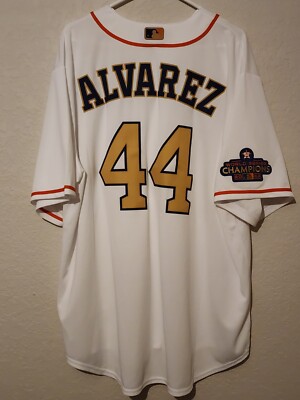 Nike MLB Houston Astros #44 Yordan Alvarez 2022 Gold Rush Jersey Men's Size XXL