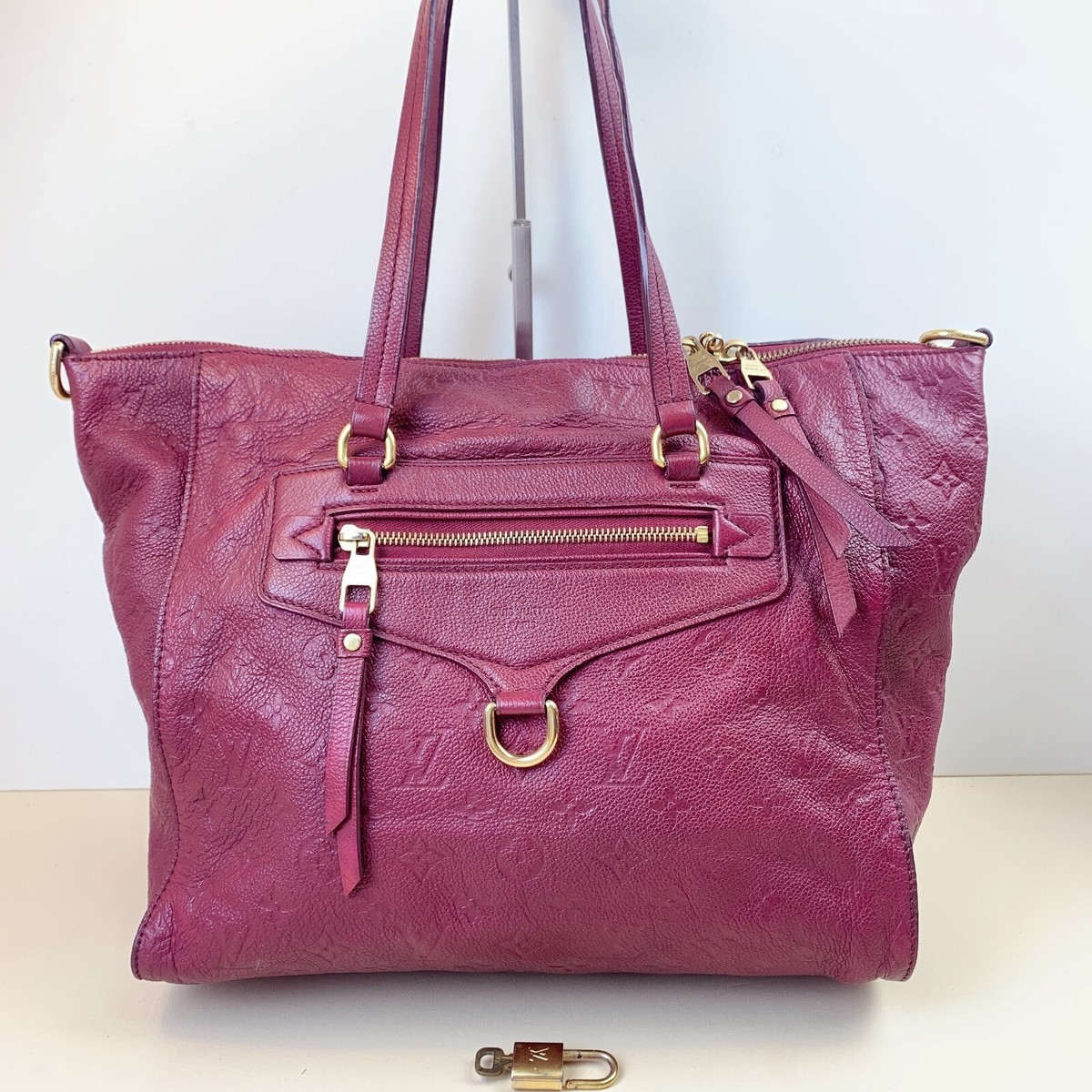 Louis Vuitton Lumineuse Shoulder Bag PM Purple Leather Monogram