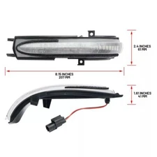 Pair Clear LED Rearview Side Mirror Turn Signal Light For Acura TSX 2004-2008