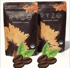 Pack of 2 - Organic RYZE Mushroom Coffee 60 Servings - Free Shipping