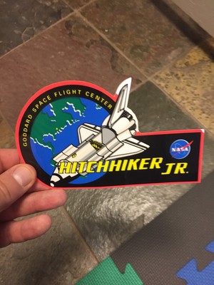 NASA SHUTTLE HITCHHIKER JR.SMALL PAYLOADS GODDARD SPACE CENTER  Sticker.  RARE!