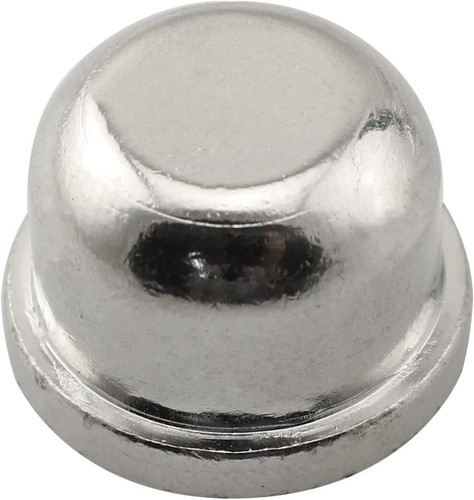 Pair (2) Knob Lamp Shade Finials, 1/2" H Nickel Plated Cast Metal-1/4"-27 Thread - Picture 2 of 7