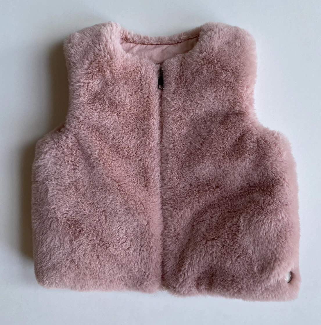 Country Road baby girl size 12 18 months dusty pink fluffy zip up