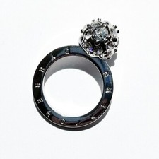 DYRBERG/KERN Anillo Ring Asetramedi Acero Steel Swarovski Nuevo New Talla Size1 