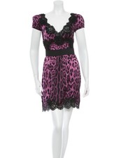 Dolce & Gabbana Lace Leopard Print Dress Sz 40
