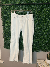 Free People Ankle Fray White Jeans Size 29
