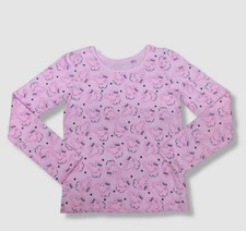  35 Peppa Pig Kids Girls Pink Graphic Long Sleeve Crew Neck T-Shirt Top Size 6X