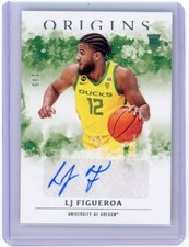 LJ Figueroa 2021 Panini Chronicles Origins Rookie Auto 174/199 Oregon Ducks