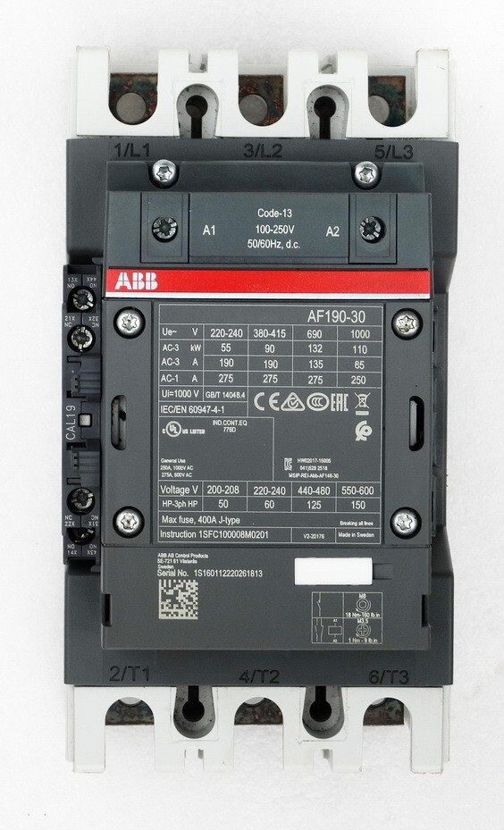 NOS ABB 1SFL487002R1311 ELECTRIC CONTACTOR AF190-30-11-13 CODE-13 100 ...