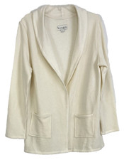 Koolaburra Ugg French Terry Cardigan Sz S Ivory Open Front A392726 Women Zt1