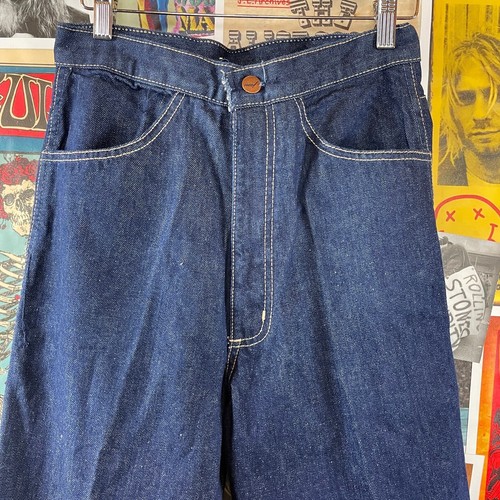 Vintage 80s High Rise James Jeans Straight Leg Indigo Denim Pants 28x39 NOS - Picture 2 of 7