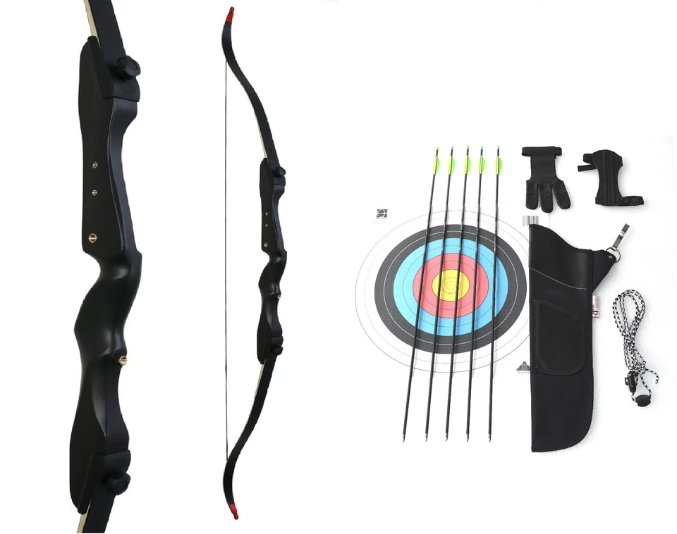 MARKENLOS Recurvebogen Starterset Bogensport Einsteigerset Ragim Matrix Evo