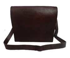 15 In Vintage Leather Office Messenger Bag Laptop Satchel School Shoulder Bags