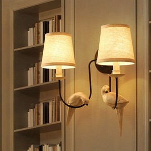 Vintage Bird Wall Mount Lamp Nordic Hallway Wall Sconces Barn